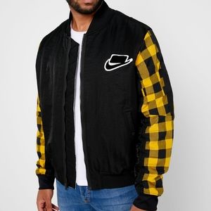 Nike Black Yellow Bomber Jacket Nwt 